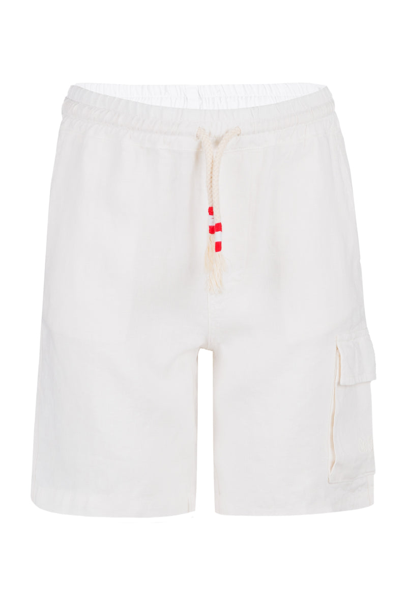 Boys Linen Cream Shorts