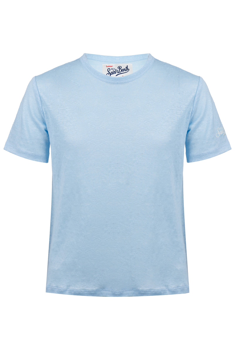Alex T-shirt Light Blue Pure Linen