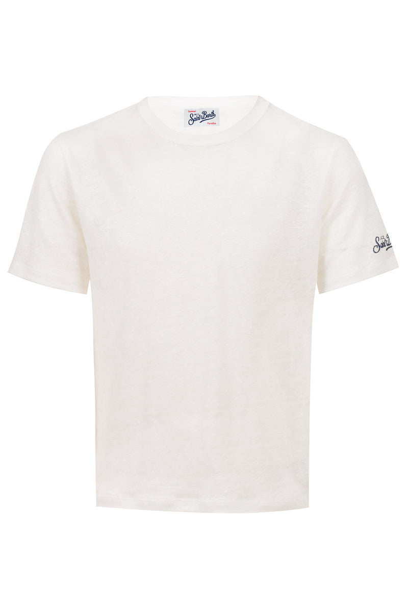 Alex T-shirt White Pure Linen