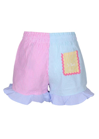 Ander P Shorts Cotton Stripes Mix Wave Multicolour