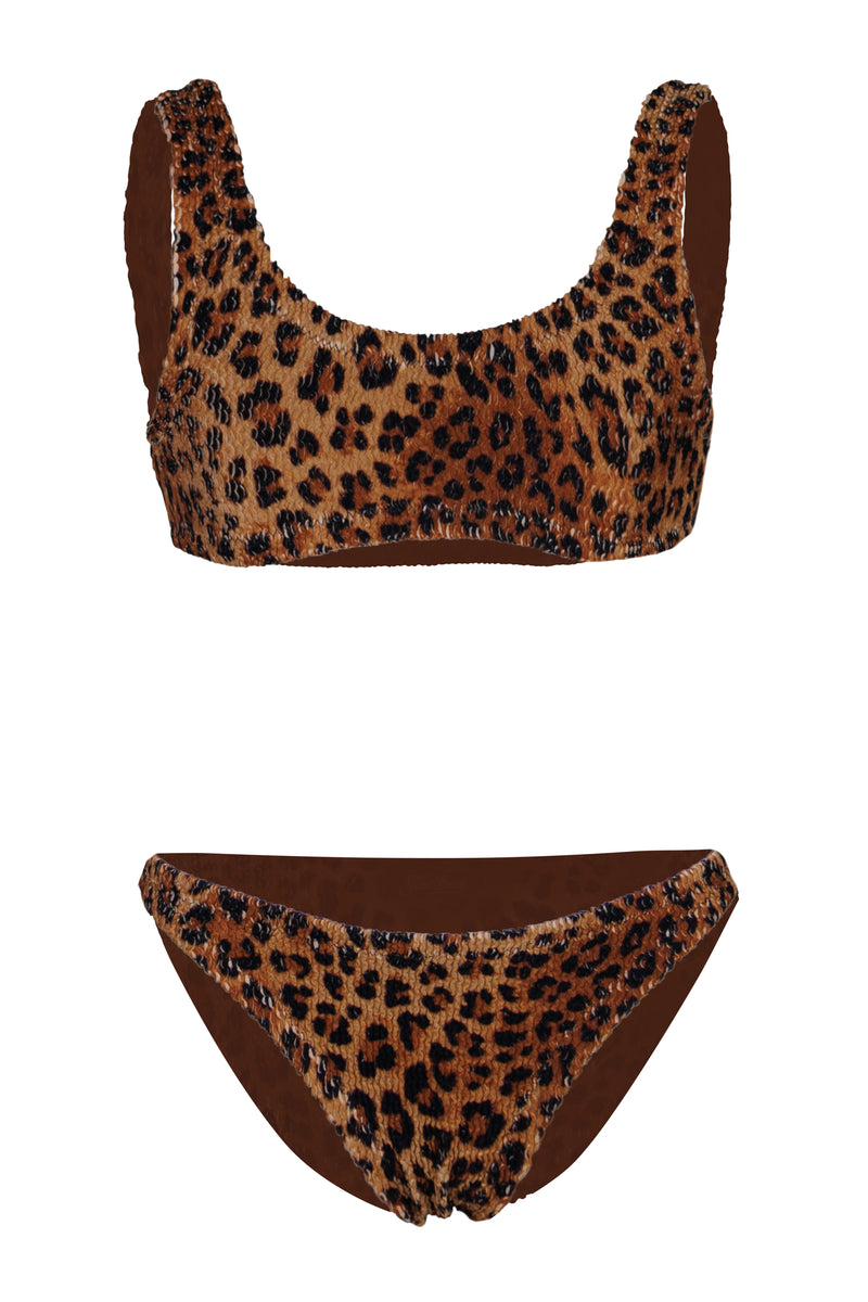 Baker Animalier Print Crinkle Bikini