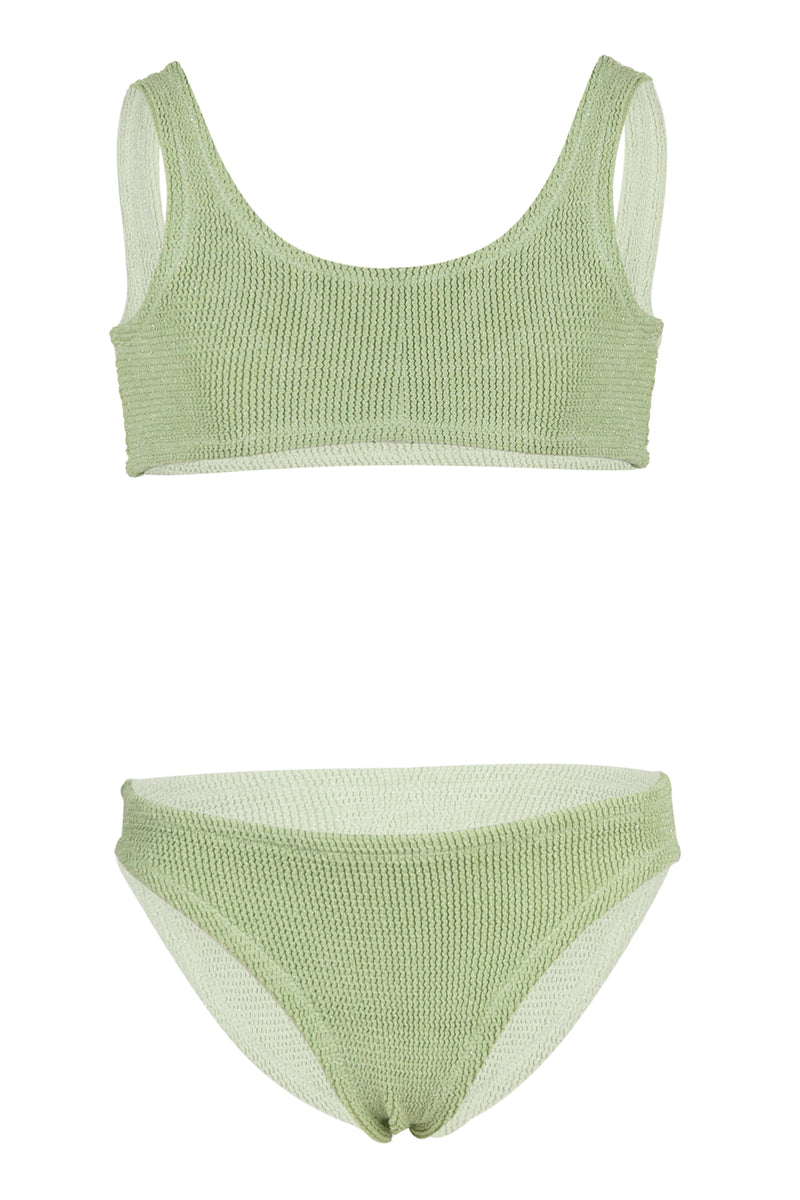 Baker Crinkle Bikini In Water Green