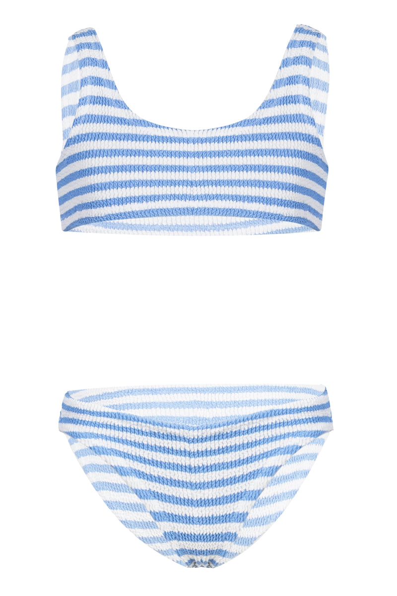 Baker Crinkle Bikini With Blue Stripes