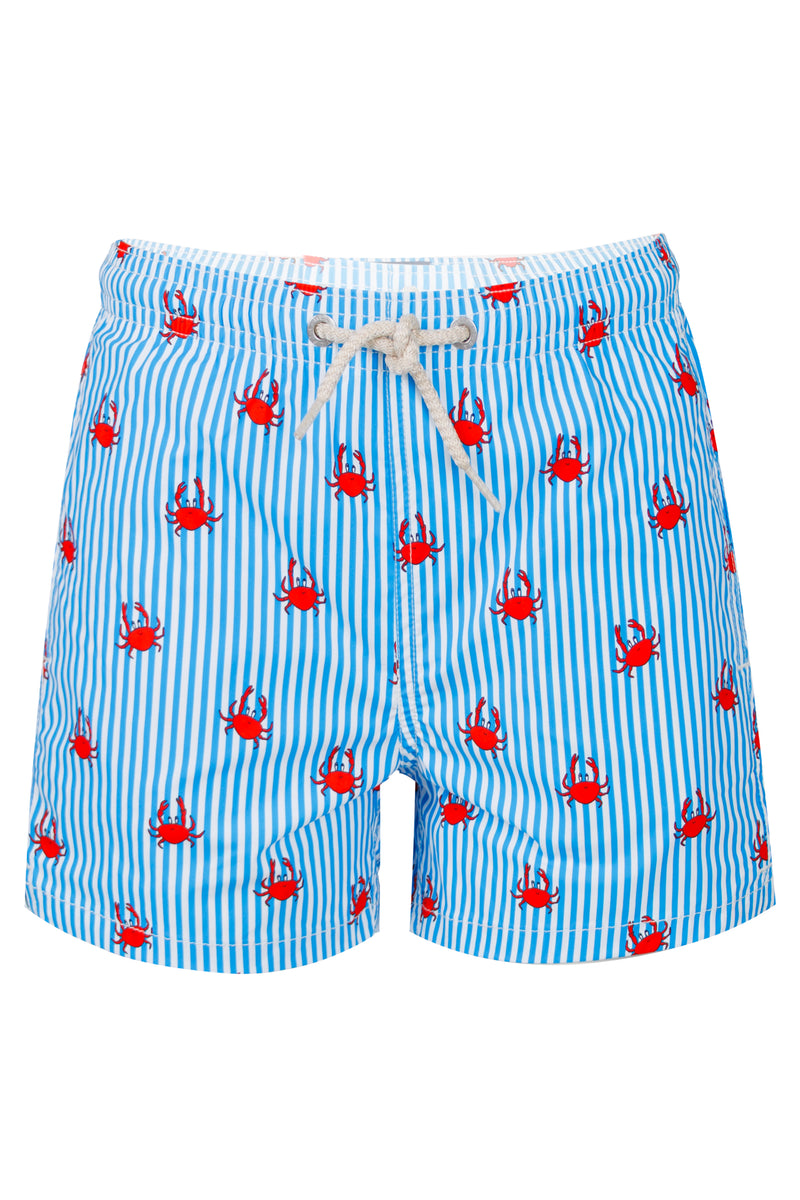 Boy Swim Shorts With Crab Print