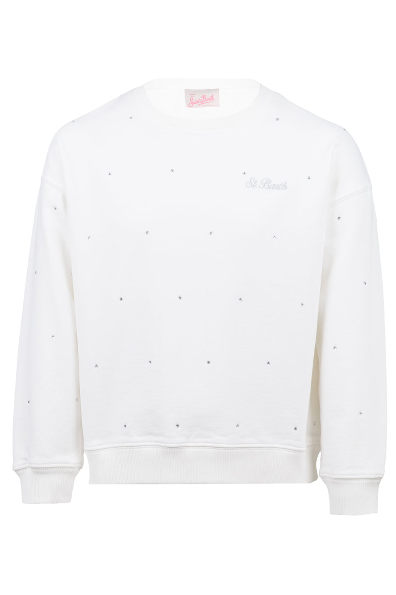 Briony Girl Sweatshirt With Rhinestones