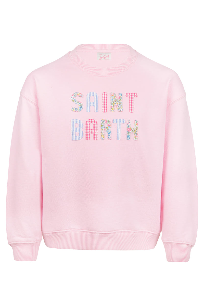 Briony Sweatshirt With Pink Saint Barth Terry Patch