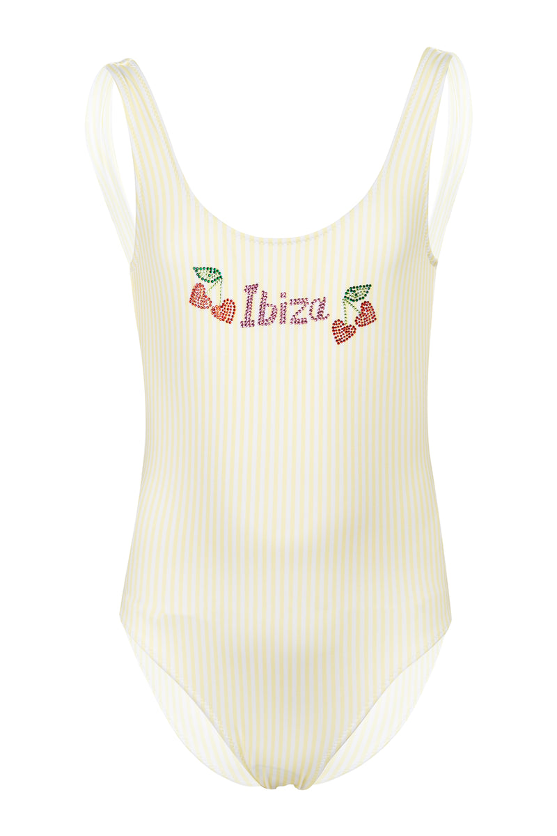 Cara Ibiza Yellow Stripes One-piece Swimsuit