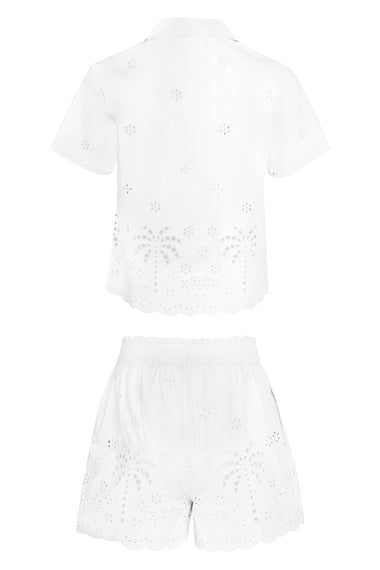 Everlee Jr Sangallo Palms Embroidery White Set