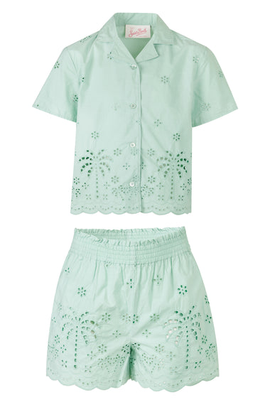 Everlee Jr Sangallo Palms Embroidery Green Set