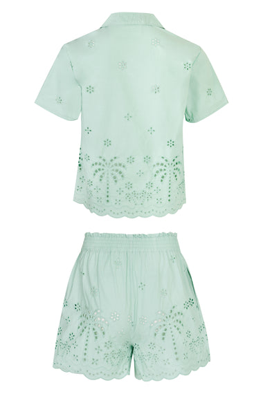 Everlee Jr Sangallo Palms Embroidery Green Set