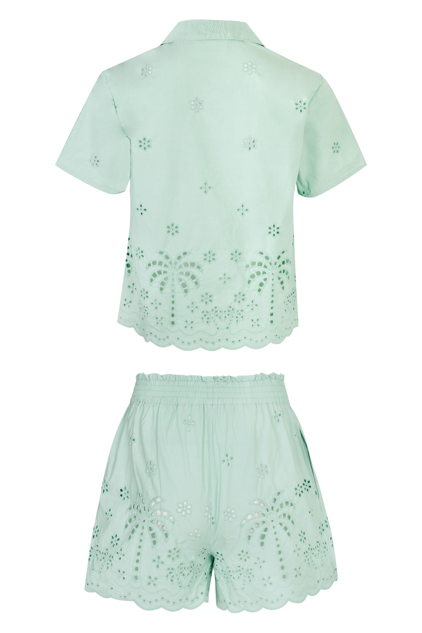 Load image into Gallery viewer, Everlee Jr Sangallo Palms Embroidery Green Set
