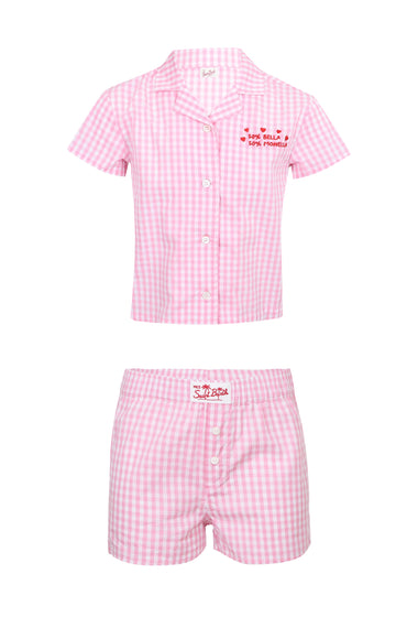 Everlee Popeline Vichy Shirt and Boxy Shorts Set