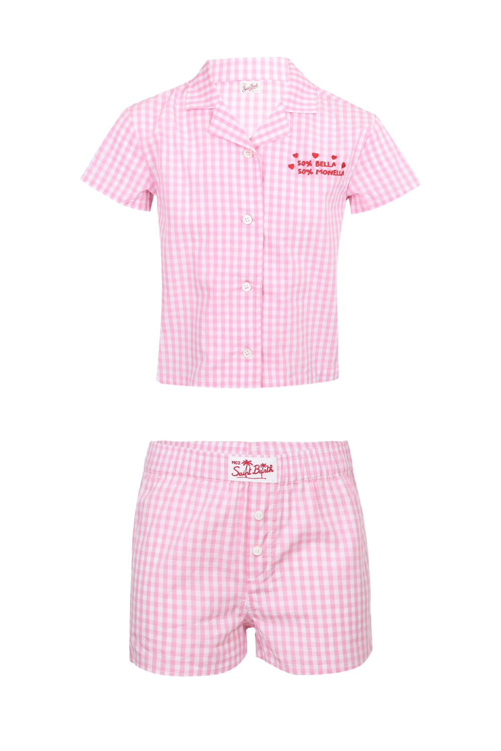 Load image into Gallery viewer, Everlee Popeline Vichy Shirt and Boxy Shorts Set
