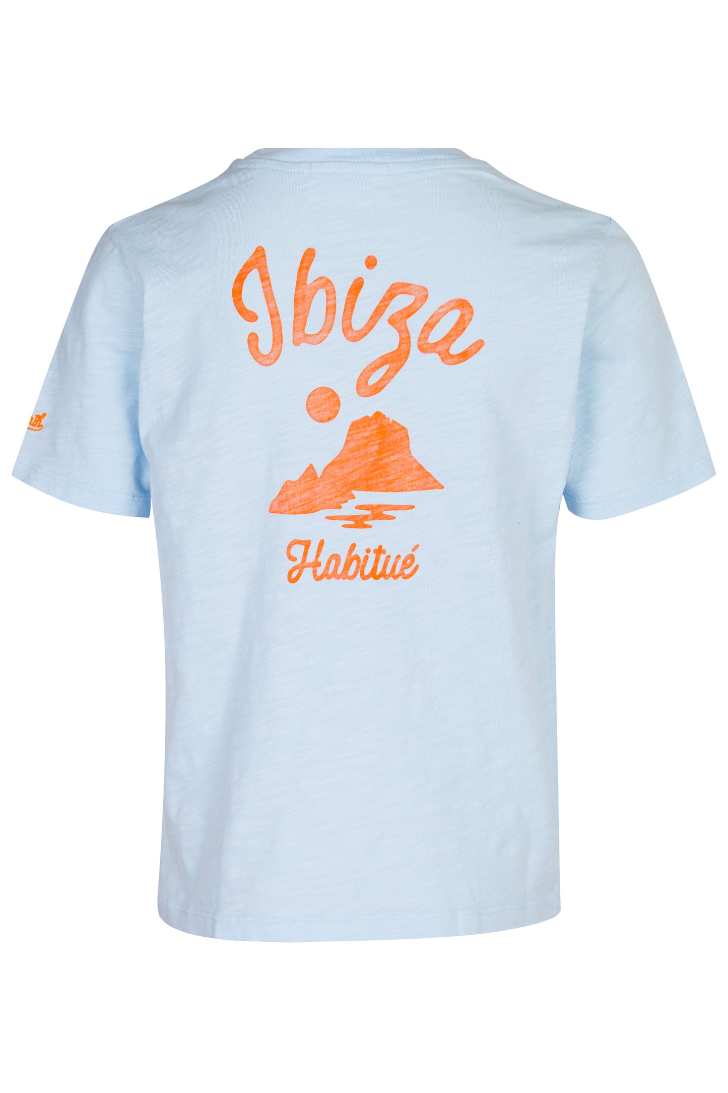 Load image into Gallery viewer, Flamed Cotton T-shirt With Ibiza Mono Print
