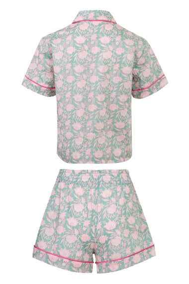 Girls Sammy Jr Cotton Flowers Pipping Set
