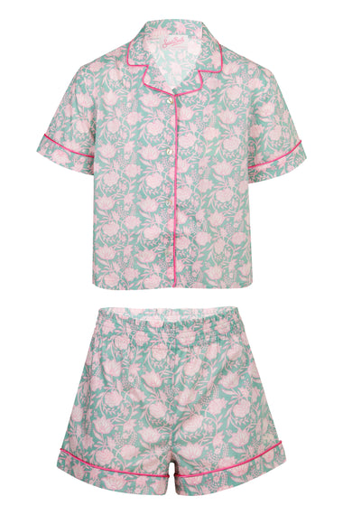 Girls Sammy Jr Cotton Flowers Pipping Set