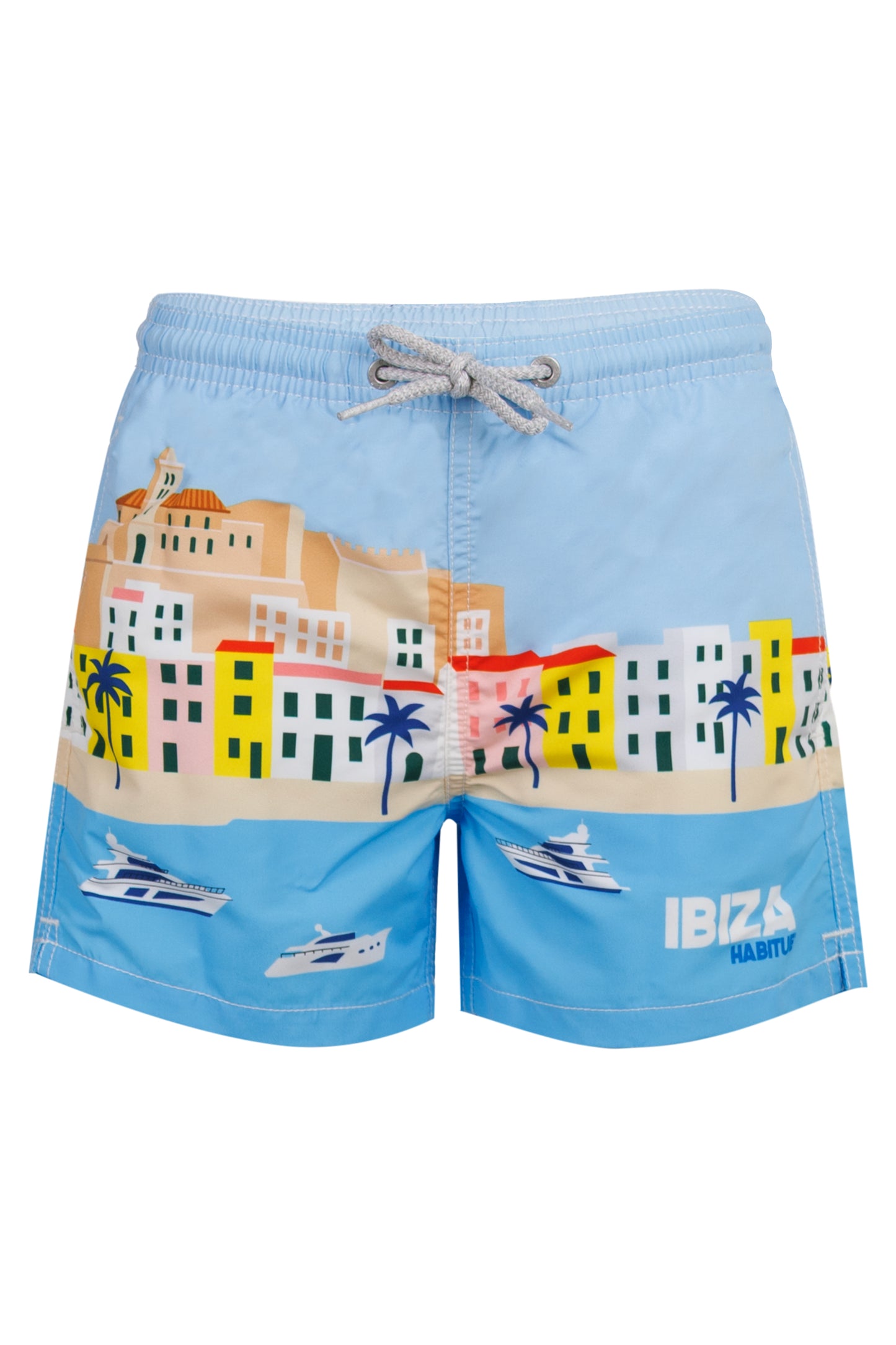 Load image into Gallery viewer, Haiti Ibiza Postcard Swim Shorts
