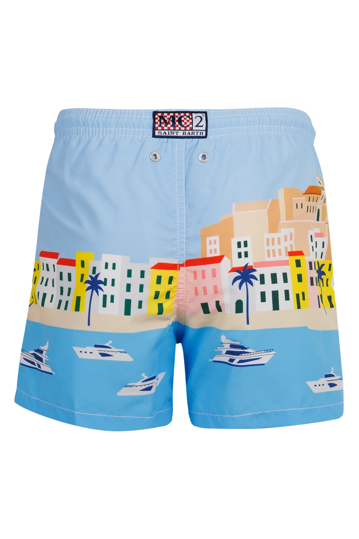 Load image into Gallery viewer, Haiti Ibiza Postcard Swim Shorts
