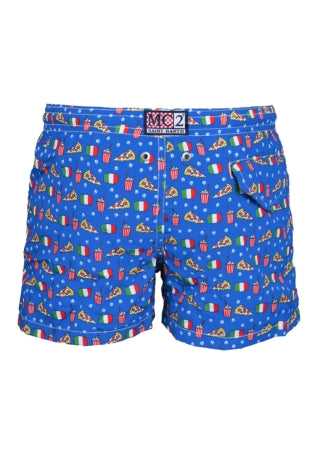 Jean Lighting Gnammy Pizza Blue Boys Swimshorts