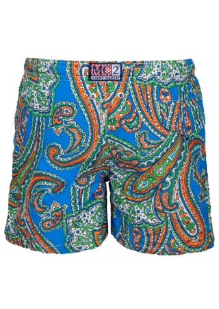 Jean Lighting Cachemire Vibe Blue, Orange & Green Swimshorts