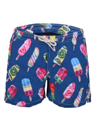Jean Lighting Icicles Mood Blue Boys Swimshorts