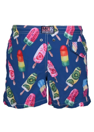 Jean Lighting Icicles Mood Blue Boys Swimshorts