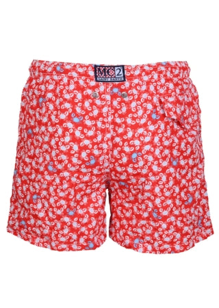 Load image into Gallery viewer, Jean Lighting Pincers Crab Red Boys Swimshorts
