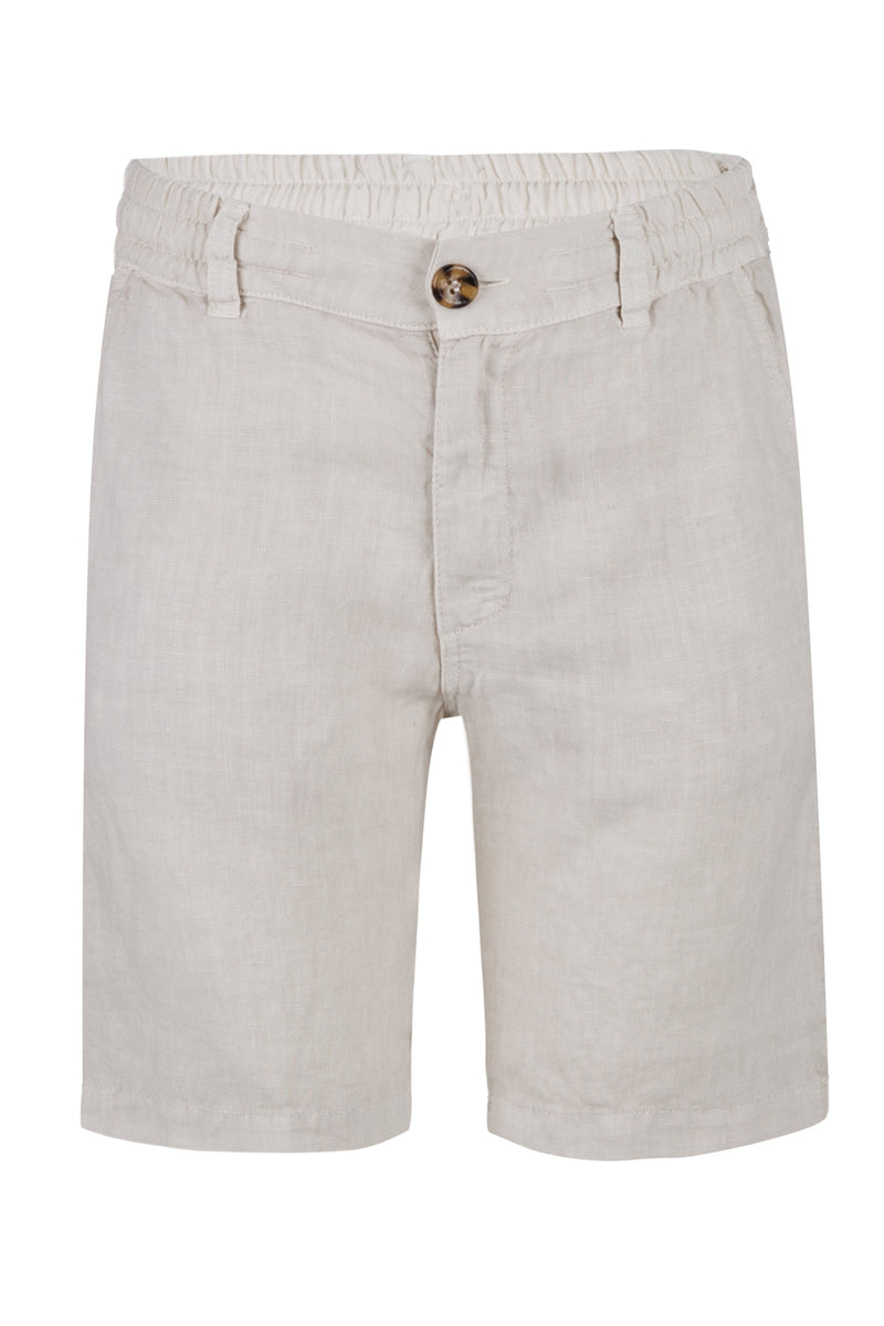 Light Grey Linen Ischia Jr Shorts