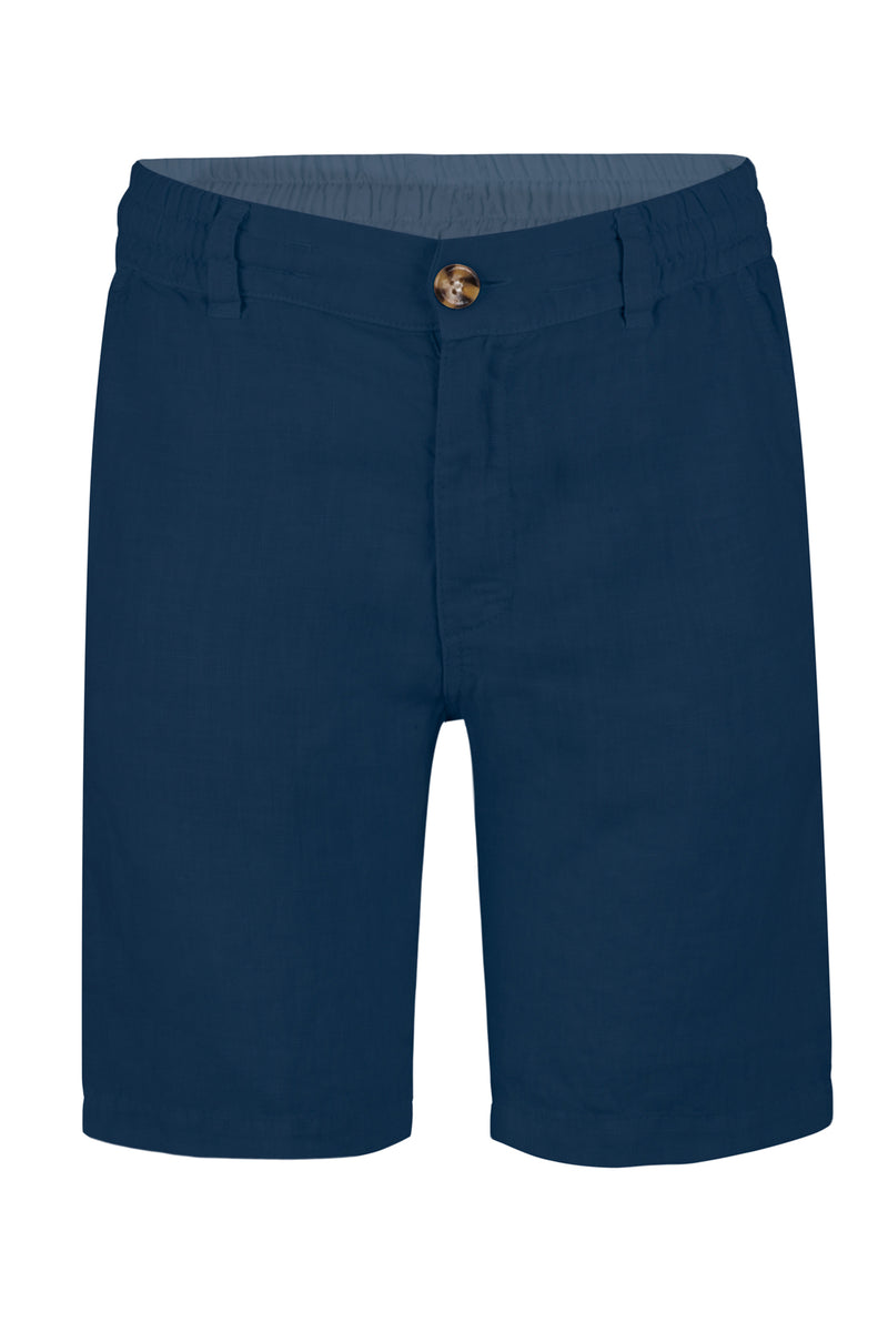 Navy blue Linen Ischia Jr Shorts