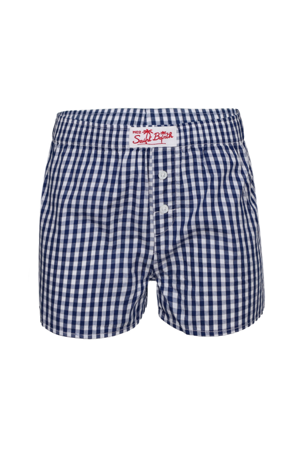 Load image into Gallery viewer, Popeline Boxy Vichy Blue Shorts
