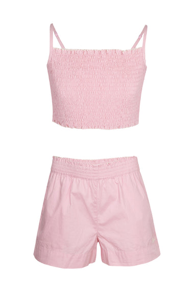 Popeline Pink Top and Short Set