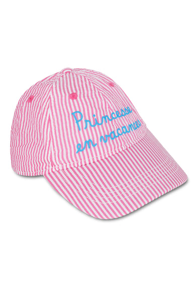 Seersucker Stripes Princess Cap