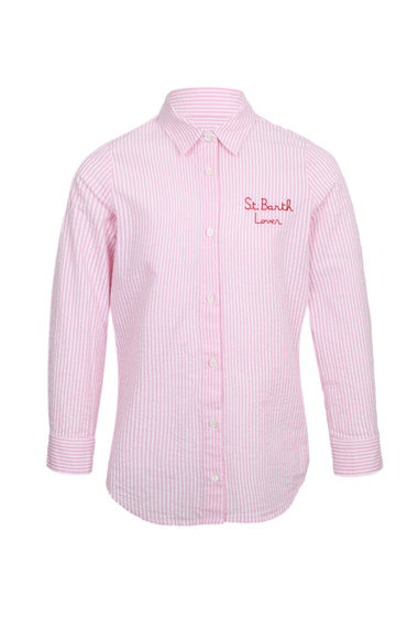 Snoopy Stripes Shirt Pink
