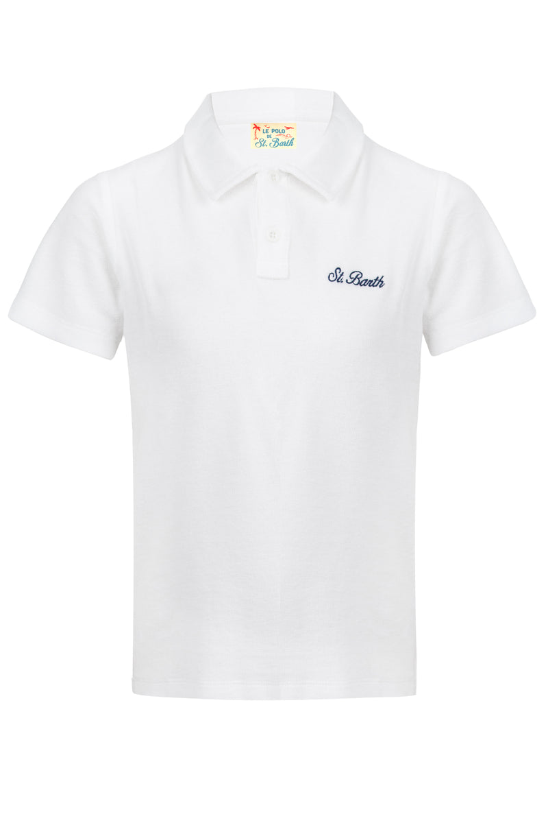 White Terry Polo Shirt Jeremy Jr