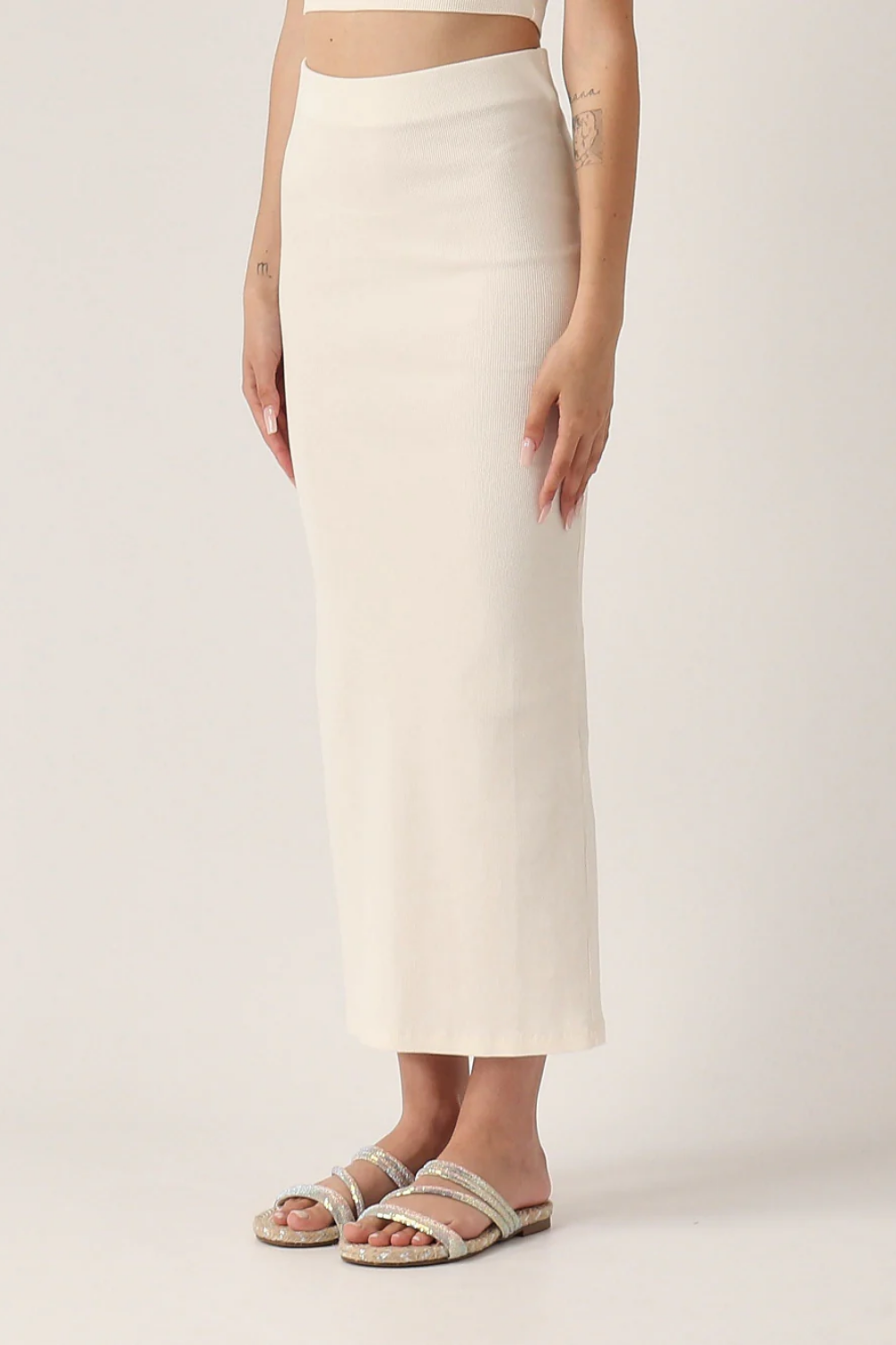 Load image into Gallery viewer, Lane Skirt in Rib Cream
