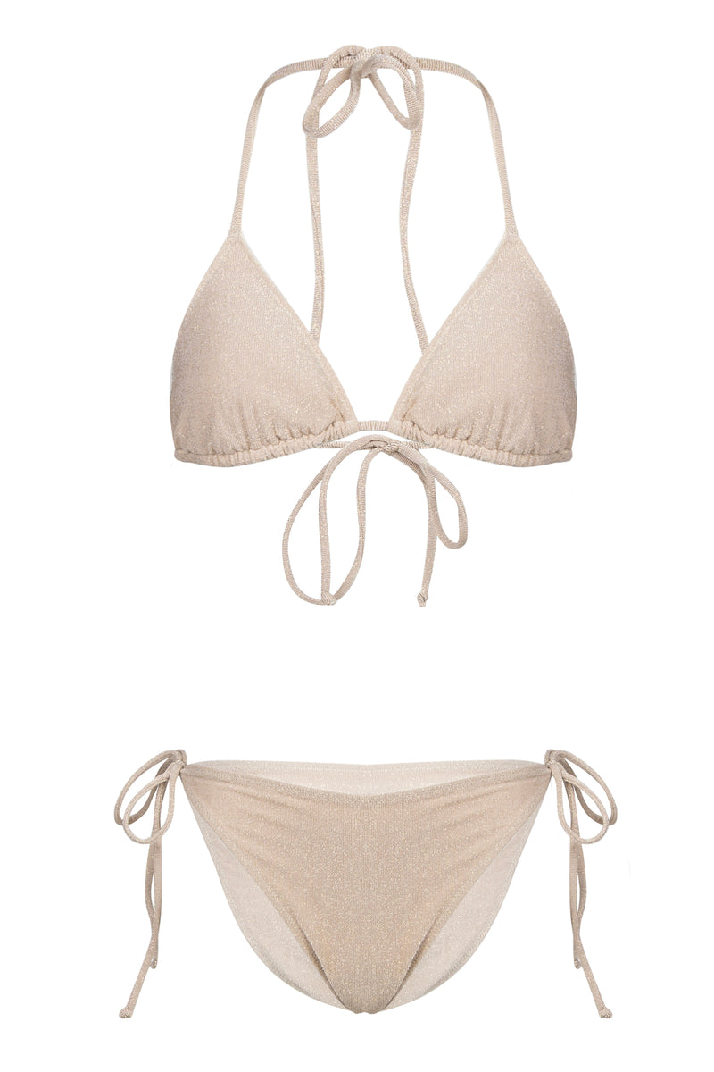 Leah Teen Gold Lurex Triangle Bikini