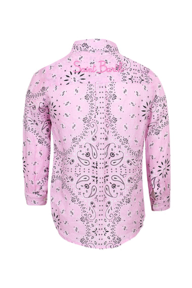 Linen Bandanna Print Shirt