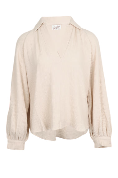 Maira Off White Muslin Blouse