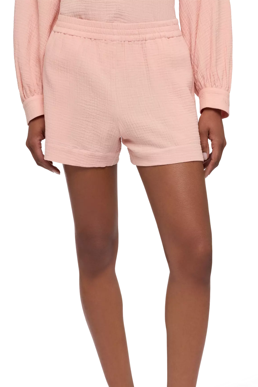 Load image into Gallery viewer, Meave Cotton Muslin Pull Up Short Pink
