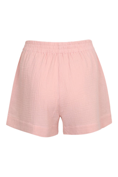 Meave Cotton Muslin Pull Up Short Pink