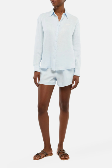 Meave Linen Short Light Blue
