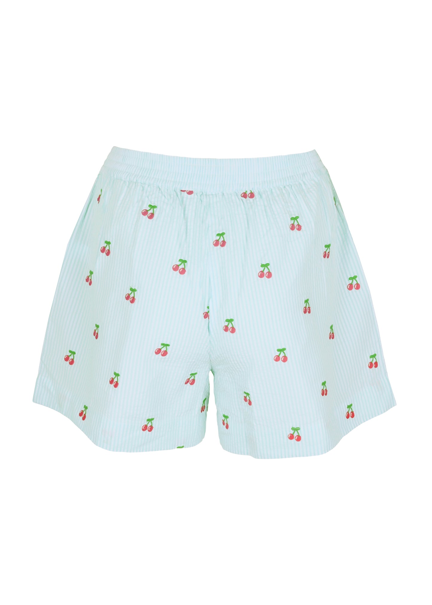 Load image into Gallery viewer, Meave Pull Up Shorts Seersucker Stripes Cherry
