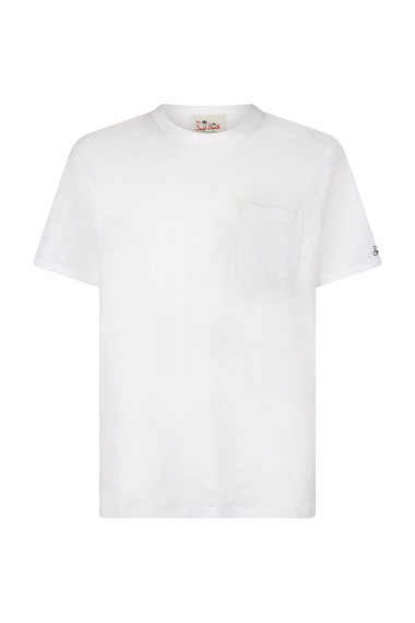 Ecstasea Man Linen T-shirt White