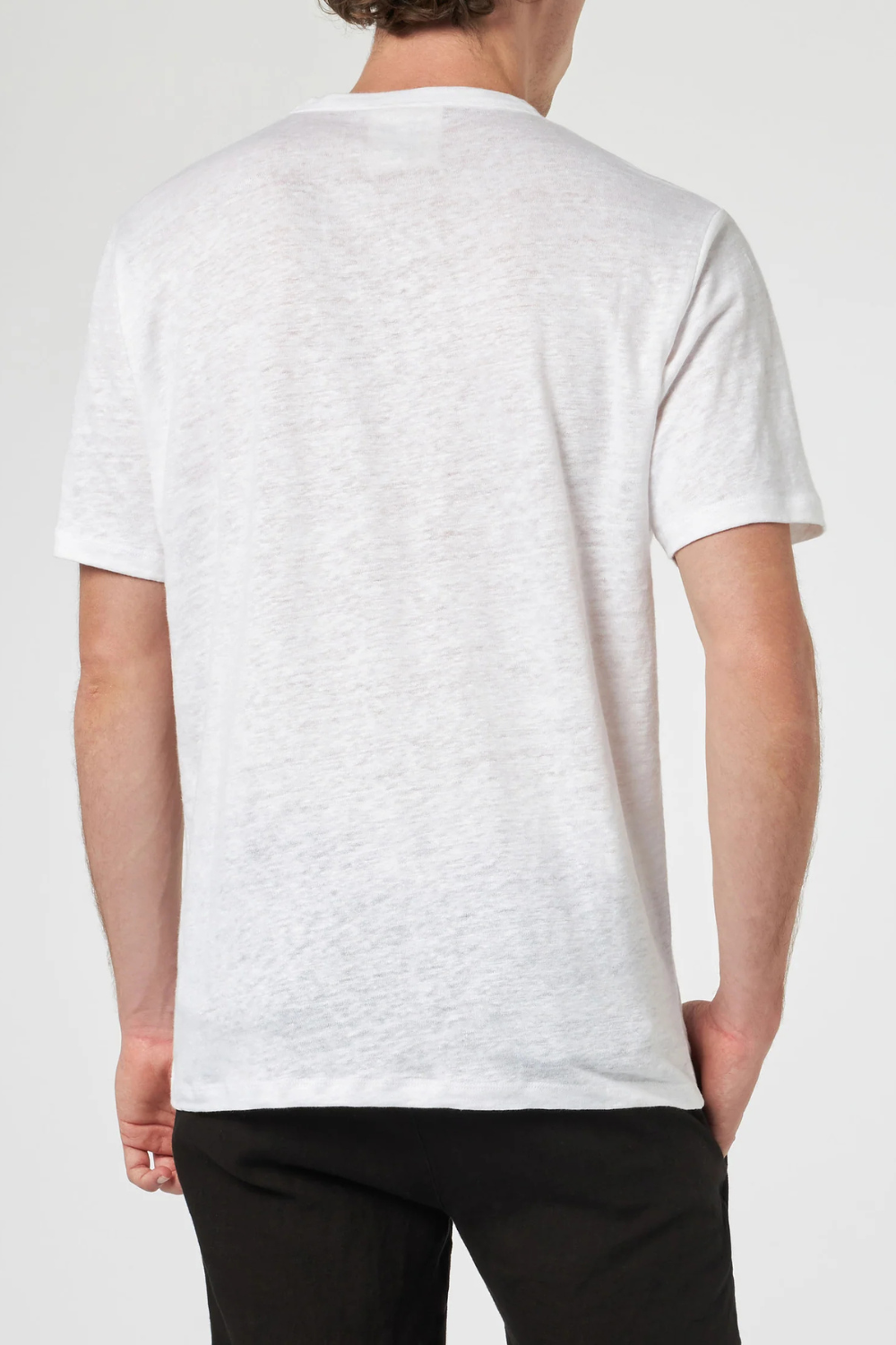 Load image into Gallery viewer, Ecstasea Man Linen T-shirt White
