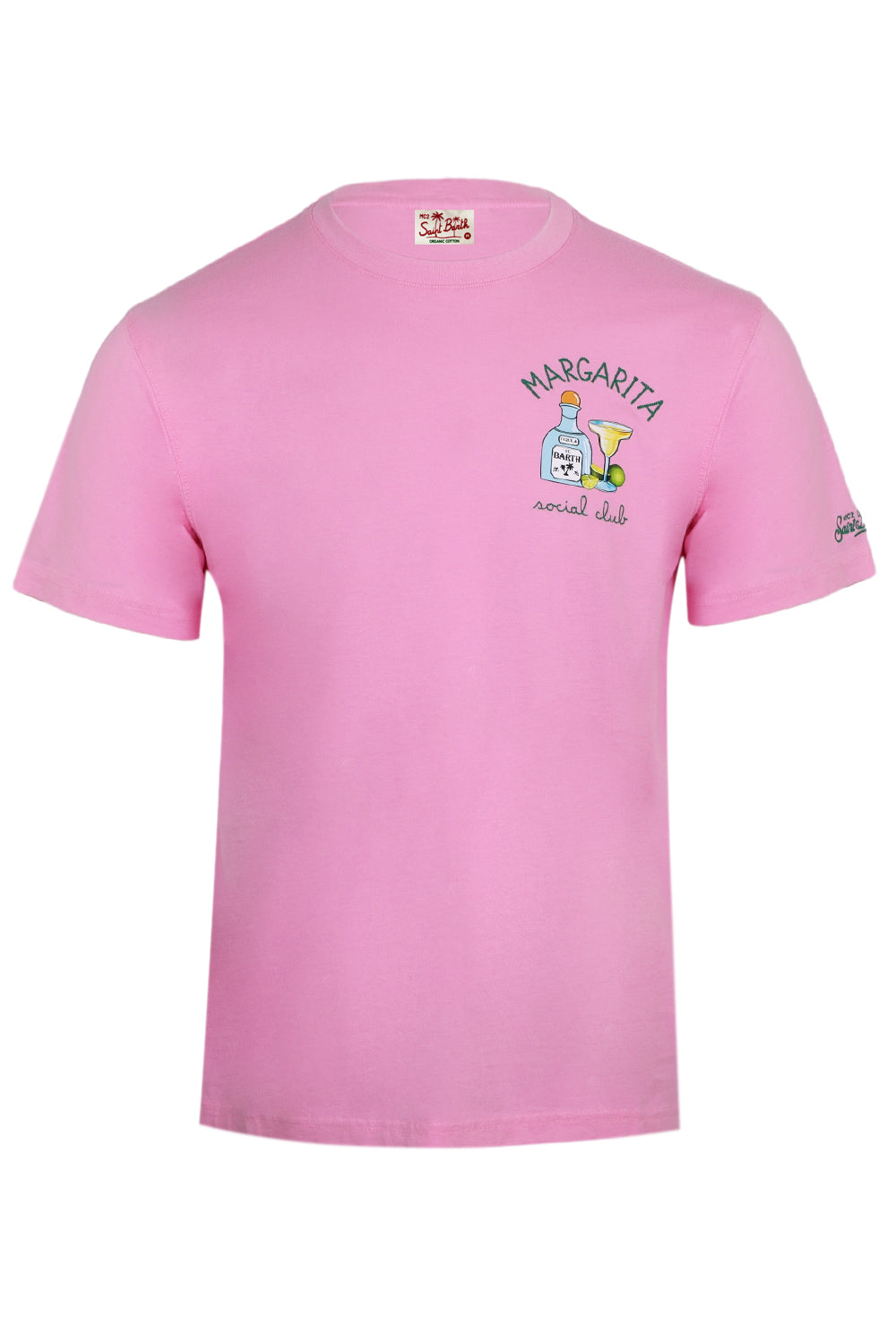 Cotton T-shirt with Embroidery and Margarita Social Club Print