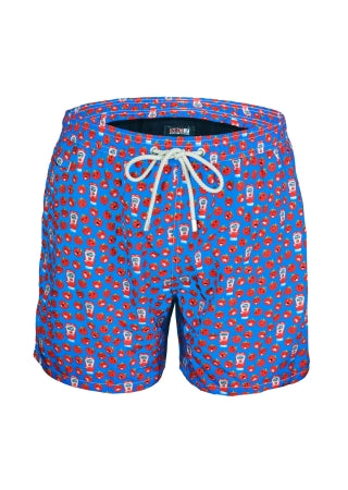 Lighting Micro Gnam Ketchup Blue/Red Mens Swimshorts