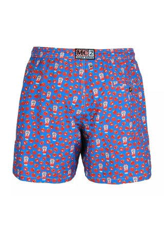 Lighting Micro Gnam Ketchup Blue/Red Mens Swimshorts
