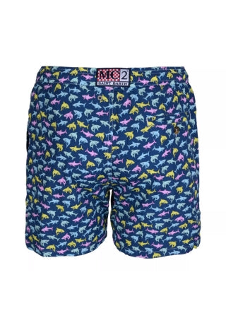 Lighting Micro Shark Trouble Multi Blue Mens Swimshorts