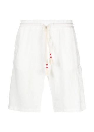 White Bermuda Linen Short