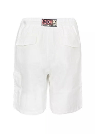 White Bermuda Linen Short